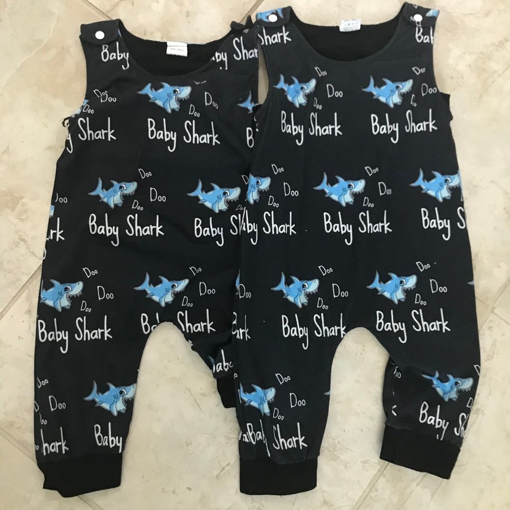 Baby Shark Sleeveless Romper